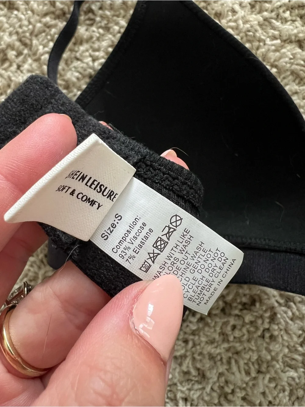Never worn - black Ribbed Leisure Bra - Women's Intimates
